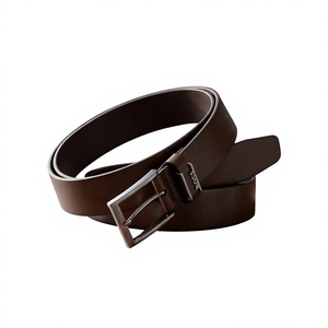 Cinturones de Cuero Vacuno Genuino Ecológicos y Vintage para Uso Diario, con Hebilla de Acero Resistente, Diseño Cuadrado 3D Personalizado, Superventas - Product Image 4