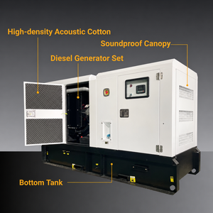 เครื่องกำเนิดไฟฟ้าดีเซลแบบพกพา 3 เฟส เงียบ 50Hz 200kw-1200kw พร้อมระบบปรับปรุงกระแสไฟฟ้ากระแสตรง ยี่ห้อเครื่องยนต์ 220v-400v ความถี่ 60Hz - Product Image 3