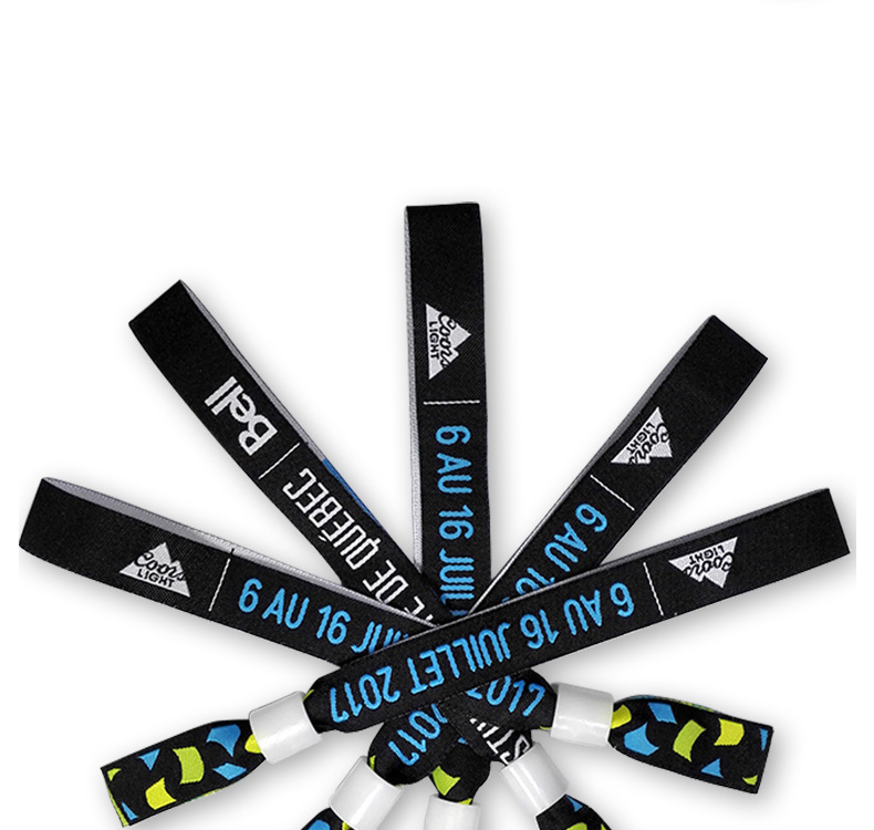Adjustable Customized Eco-Friendly Reusable Satin Fabric Wrist Band Wholesale Fashionable Lanyards for Festival Concerts Image 3