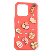 Hoge Kwaliteit Multi Color Siliconen Mobiele Telefoon Hoesjes Diy Charms Telefoon Hoesje Voor Iphone 11 12 13 14 15 Pro Max Hold Klomp Bedels