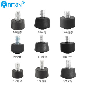 Patas de trípode de goma Bexin M8 3/8 1/4 con tornillo mini para soporte de cámara - Product Image 1