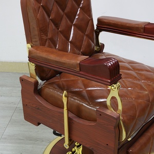 Offre Spéciale Meilleure Qualité Équipement De Salon Manche En Bois <span class=keywords><strong>Vintage</strong></span> Chaise De Coiffeur Inclinable Fauteuils Foshan Grande Usine - Product Image 6
