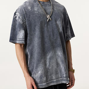 Camiseta de Verano Personalizada para Hombre, con Estampado, Manga Corta, Lavado Ácido, 100% Algodón, Casual, Básica, Transpirable, Corte Regular, Cómoda, 220 Gramos - Product Image 2