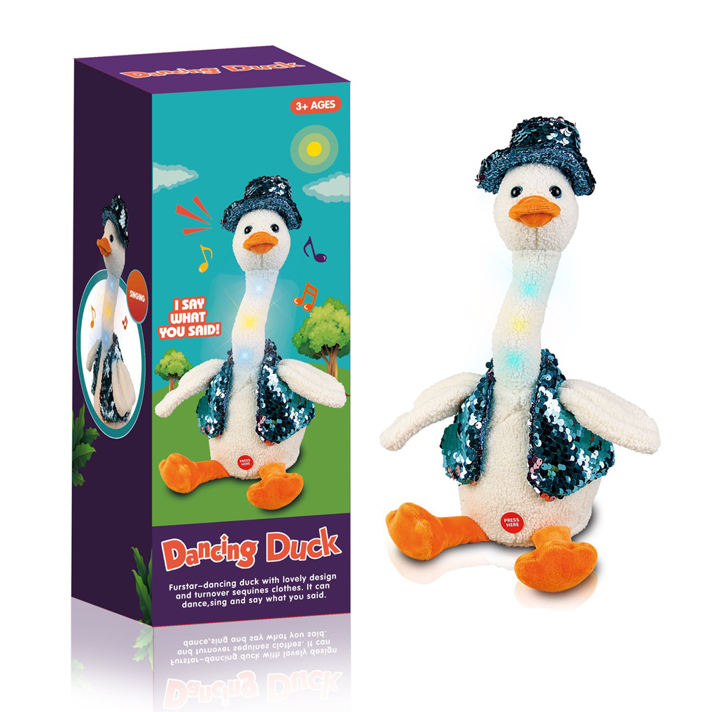 Plush Dancing Duck Toy - Imitates Singing and Repeats Words