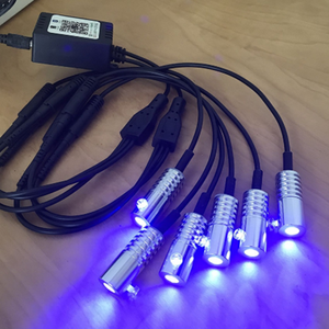 Lumière d'ambiance LED 12V RVB 3W pour télécommande de voiture avec commande vocale par application <span class=keywords><strong>1</strong></span> <span class=keywords><strong>minute</strong></span> 6 sources lumineuses - Product Image 4