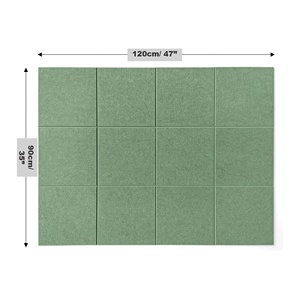 แผ่นไม้ก๊อกขนาดใหญ่ทางเลือก12ชิ้นแผ่นสักหลาดปูกระเบื้องติดผนังแท็บที่สามารถถอดออกได้เพื่อความปลอดภัยสำหรับใช้ในบ้านสำนักงาน - Product Image 4