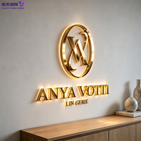 Enseigne lumineuse LED en métal personnalisée avec éclairage latéral, étanche IP65, décoration intérieure pour bars, hôpitaux, entreprises, enseignes lumineuses LED