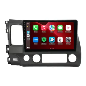 For Honda Civic 2006-2011 10.1'' Android 13 Double Din Car Stereo Radio Carplay   Android Auto GPS WiFi BT FM RDS HiFi Stereo