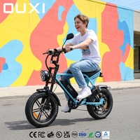 Vélo électrique hybride OUXI OEM 250W 15AH, vélo à pneus larges de 16 pouces, batterie au lithium, Fatbike V8 pour adultes, prix de gros