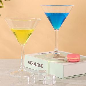 Verres à martini personnalisés en acrylique réutilisable, verres à martini transparents de couleur, verres à vin en <span class=keywords><strong>plastique</strong></span> personnalisés de 14 oz, verres à margarita - Product Image 2