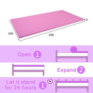 4 Inch <b>Foam</b> Bed <b>Topper</b> Cooling 4 Inch Egg Crate <b>Memory</b> <b>Foam</b> <b>Mattress</b> <b>Topper</b> with Cooling Gel Infusion - Product Image 5