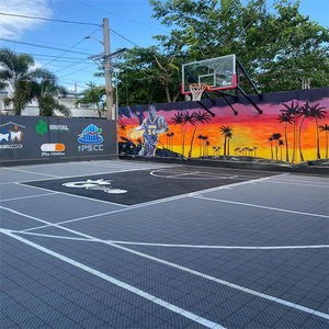Noise Reduction Flooring for Basketball Court FIBA <strong>3x3</strong> Basketball Court Flooring Full Cushion Bottom <strong>Tile</strong> - Product Image 2