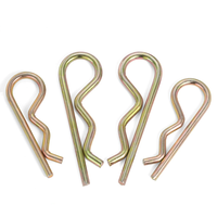 Goupilles à ressort de type R DIN 11024, acier galvanisé, clips de type R, goupille à ressort de type R, goupilles d'attelage de remorque en forme de R, attaches