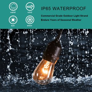 <span class=keywords><strong>48ft</strong></span> de Navidad al aire libre de LED resistente al agua E26 E27 Cadena de luz - Product Image 5