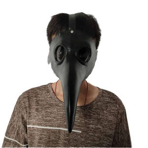 หน้ากากรูปนกจมูกยาวสีส้มยาวสีขาวดำสำหรับงานปาร์ตี้ฮาโลวีน - Product Image 2