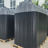 Système de biogaz enterré, fosse septique en plastique HDPE