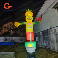 Homme gonflable publicitaire personnalisé de 3m, type Sky Dancer ou Air Dancer, en forme de chef, pour l'extérieur