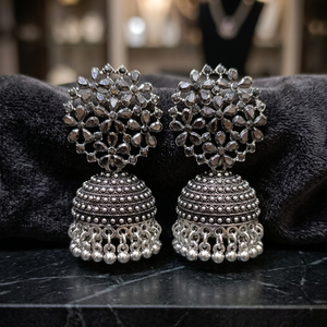 Boucles d'oreilles tendance en argent sterling 925 indien, style unique pour robes, avec placage or, pour femme, jeune fille, dame - Product Image 3