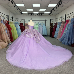 Vestidos de Quinceañera Dy6941 para Adolescentes, Vestidos de Fiesta para Chicas, con Encaje Floral en la Espalda y Cordones, Jancember - Product Image 6