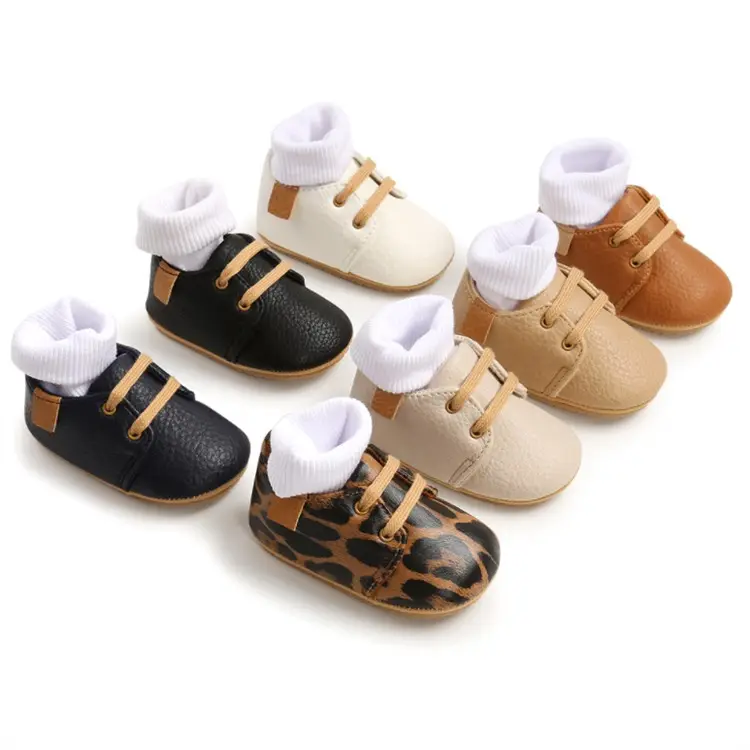 Chaussures souples antidérapantes pour enfants, chaussures pour bébés et garçons à la mode, printemps et automne, avec semelle en caoutchouc souple