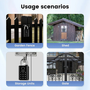 Serrure de porte intelligente automatique avec application, à combinaison numérique biométrique, étanche, RFID, en alliage de zinc, avec lecteur d'empreintes digitales pour entrepôt - Product Image 6