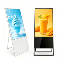 Kiosque sur pied multi-écrans 43, 50, 55, 65 pouces pour affichage en magasin et banque, terminal Android avec verre trempé
