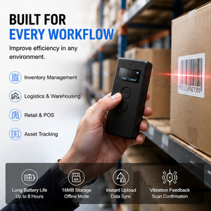 Scanner di Codici a Barre 2D Wireless Portatile WCMI, Interfaccia USB, Alta Velocità 300t/s, Disponibile per Uso in Supermercato - Product Image 1