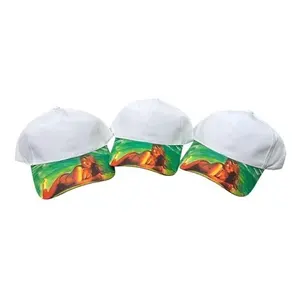Gorra de Campamento de Algodón Blanca de 6 Paneles para Adultos, Ajuste Unisex Ajustable, Estilo Casual, Tejido 100% de Hilo de Algodón, Impresión Serigráfica Rea - Product Image 5
