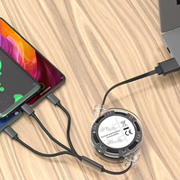 Câble de charge personnalisé 3 en 1, câble USB rétractable, câbles de données, chargeur pour iPhone, chargeur de type C pour iPhone Samsung