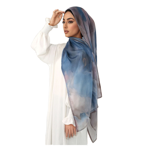 Fashion Floral Printed Cotton Linen Hijab <b>Scarf</b> for Women Muslim Breathable Skin-Friendly Shawl 180*70cm - Product Image 1