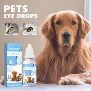 Yegbong 100% Natural Non-irritating Relieve Eye Redness Swelling Gentle Cleansing Cat Dog Tear Stains Remover Pet Eye Drops