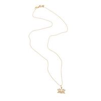 Gemnel hecho a mano 14K oro 925 Plata Pave Cz Lotus diamante mujeres accesorios collar