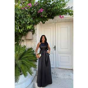 Robe de bal longue noire Anas dos nu, ornée de sequins, style chic et luxueux, coupe Empire, taille XL pour femme, idéale pour les soirées - Product Image 4