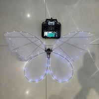 Juguete Volador LED Portátil con Control Remoto en Forma de Mariposa, Dron Premium Desmontable y Recargable para Decoración de Bodas en Interiores y Exteriores