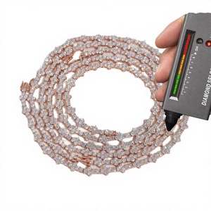 Collier Chaîne Tennis de Luxe pour Femme, Style Hip Hop, en Argent S925 Plaqué Rhodium, avec Moissanite Certifiée IGI 2-5MM, Bijoux Fins - Product Image 4