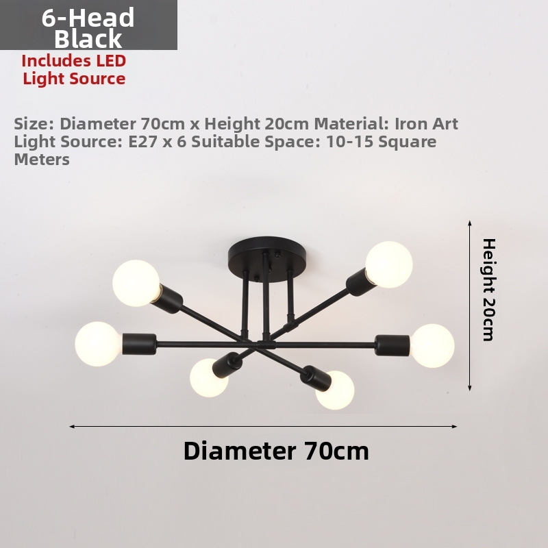 6 ampoules LED Dragon Ball noires - lumière tricolore