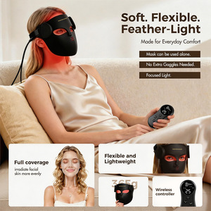 Maschera LED 4D Wireless Portatile OEM/ODM con 400 LED a Luce Rossa, Dispositivo Facciale in Silicone Ricaricabile con Telecomando per Bellezza - Product Image 2