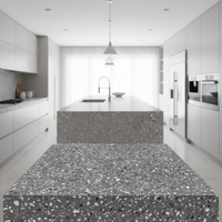 Dalles de terrazzo texturées dorées sur mesure, dalles de terrazzo au design personnalisé pour les expositions, les magasins de luxe, la décoration intérieure