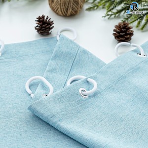 <span class=keywords><strong>Rideau</strong></span> <span class=keywords><strong>de</strong></span> <span class=keywords><strong>douche</strong></span> bleu clair en faux lin 160 GSM en polyester cationique, résistant et hydrofuge pour une décoration <span class=keywords><strong>de</strong></span> salle <span class=keywords><strong>de</strong></span> bain minimaliste - Product Image 6