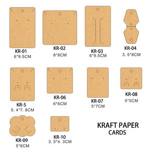 Tarjetas de pendiente personalizadas para joyería, soporte de embalaje de anillo de ombligo con ranura para collar - Product Image 6