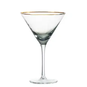 Grosir Kaca Kristal Mewah Batang Unik Berwarna Hitam Kaca Martini