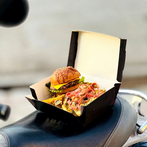 Atacado Barato Personalizado Impresso Takeaway Caja De Hamburguesas Kraft Papel Fries <span class=keywords><strong>Burger</strong></span> Food Caixas - Product Image 1