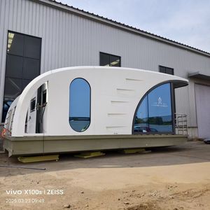 Capsule spatiale flottante péniche nouvelle maison mobile maison flottante préfabriquée en acier pour l'extérieur petite maison bateau de luxe - Product Image 4