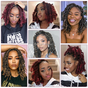 Extensions de cheveux en <span class=keywords><strong>crochet</strong></span> faux locs papillon doux de 10 pouces, 10 <span class=keywords><strong>mèches</strong></span>/paquet, pré-bouclées, effet vieilli, tresses en <span class=keywords><strong>crochet</strong></span>, locs papillon vieillis - Product Image 2