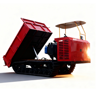 Mini Selbstfahrender Raupenkipper, 500kg Hydraulischer Kettenkipper für Berg- und Obstgärten