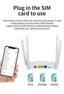 Huastlink 4G <span class=keywords><strong>Router</strong></span> Không Dây Với Khe Cắm Thẻ Sim 4 Ăng Ten Bên Ngoài Đầy Đủ Netcom 300M 4G Wifi <span class=keywords><strong>Router</strong></span> <span class=keywords><strong>CPE</strong></span> Cho CCTV - Product Image 6