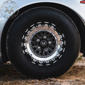 Jantes en alliage forgé Beadlock Viaol 15x10/17x12 5x114.3 pour course de dragster, compatibles avec Mustang <span class=keywords><strong>Cobra</strong></span> Camaro ZL1 Challenger Hellcat - Product Image 1
