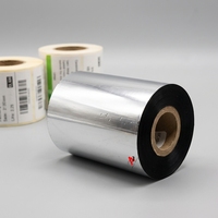 Cinta de Transferencia Térmica de Cera Negra de 4.33" X 984', Cinta para Impresora de Códigos de Barras para Impresión de Etiquetas de Alimentos, Electrónica y Comercio Minorista