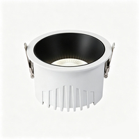 Spot LED encastré à cadre étroit, anti-éblouissement, COB, protection oculaire à spectre complet, CRI élevé, pour l'éclairage hôtelier
