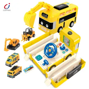 Deformation Truck Steering Wheel Bus Simulator Baby Steering Wheel Toys Learn To Drive Musical Educational Bus Toy Infants